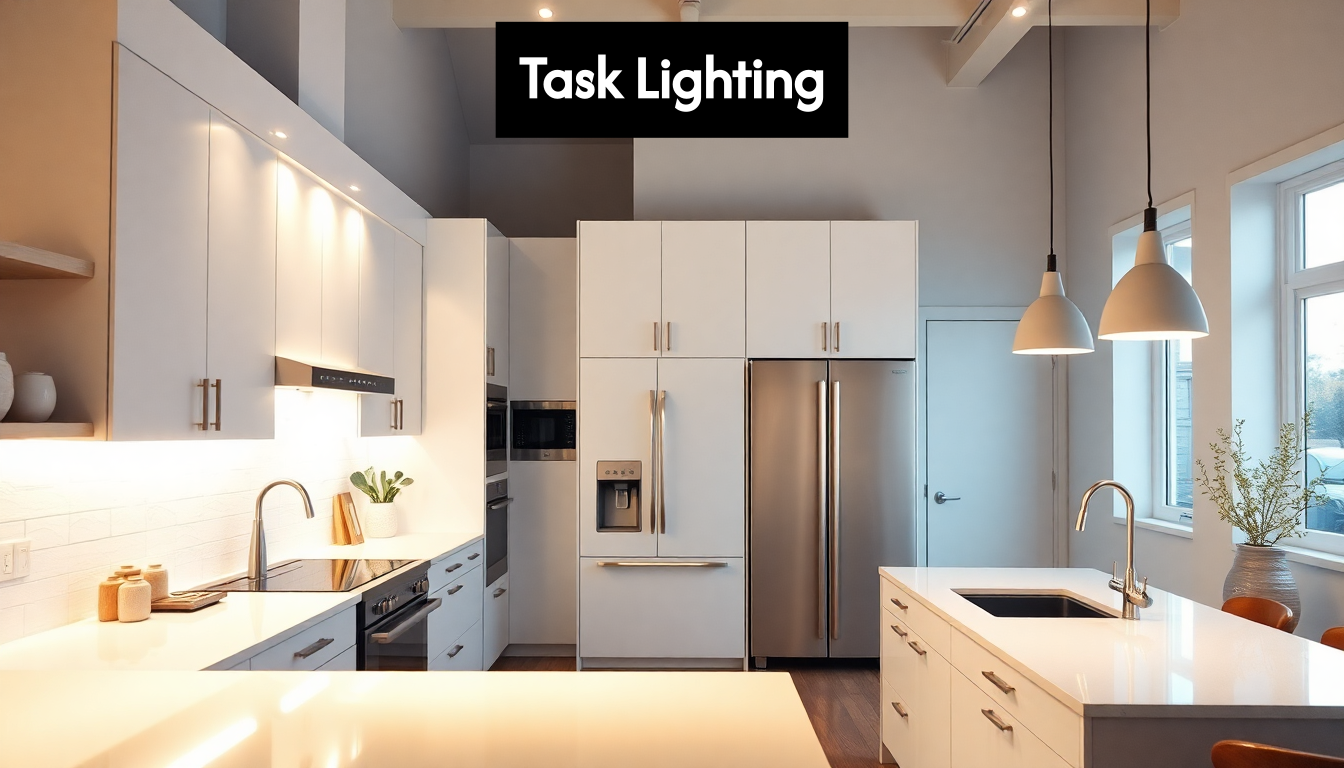 Modern kitchen with good lighting