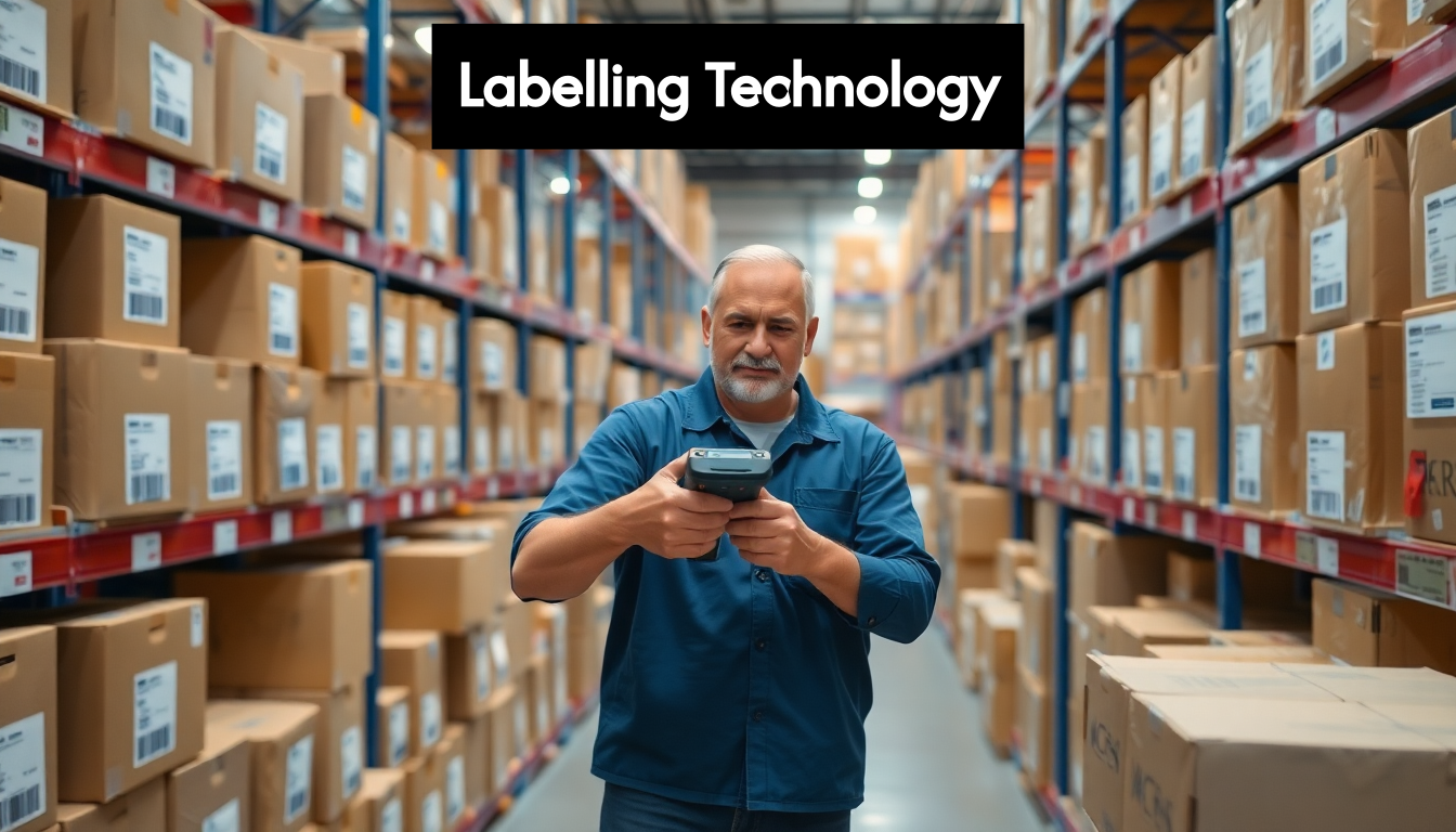 Modern labelling technology in use