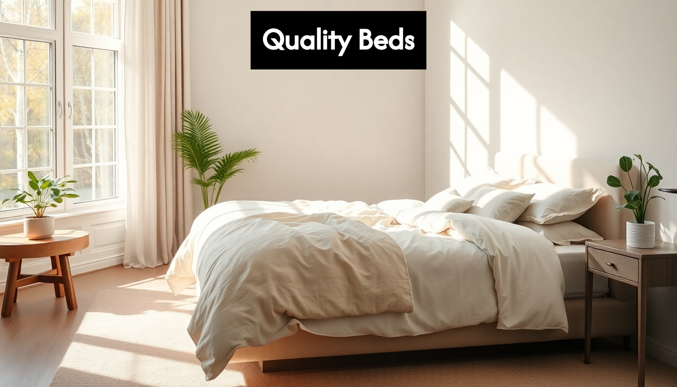 Modern luxury bedroom with inviting quality bed
