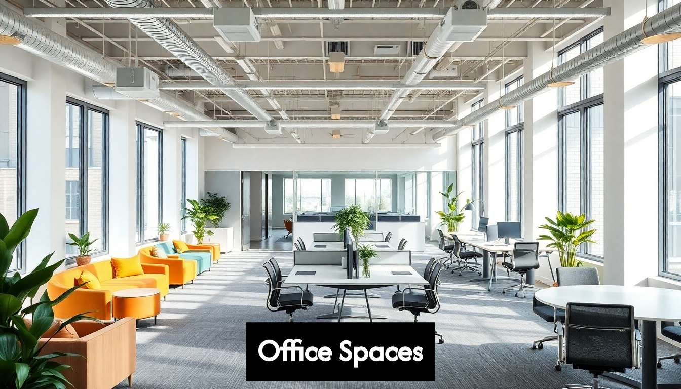 Modern office interior with flexible furniture