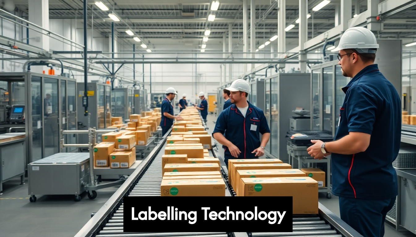 Modern packaging facility with eco labels