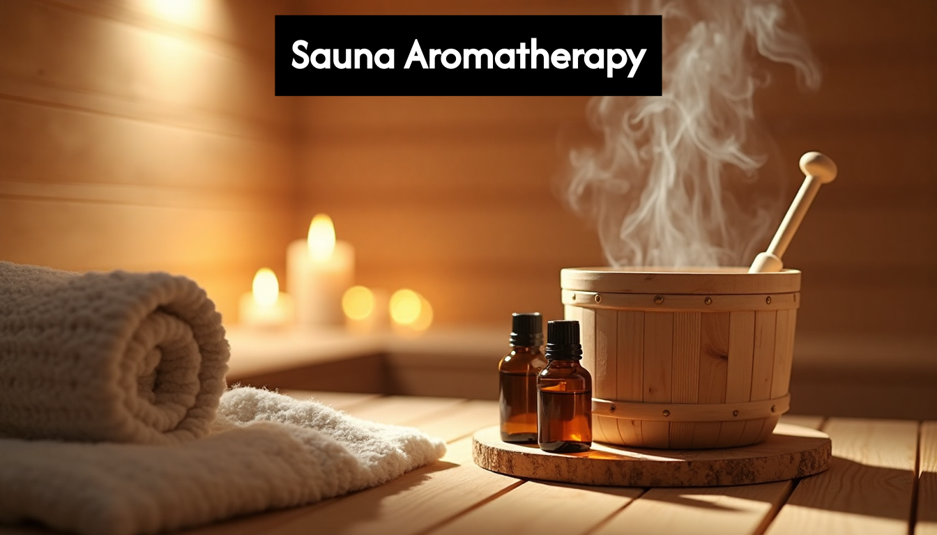Modern sauna interior with soothing steam and wooden benches