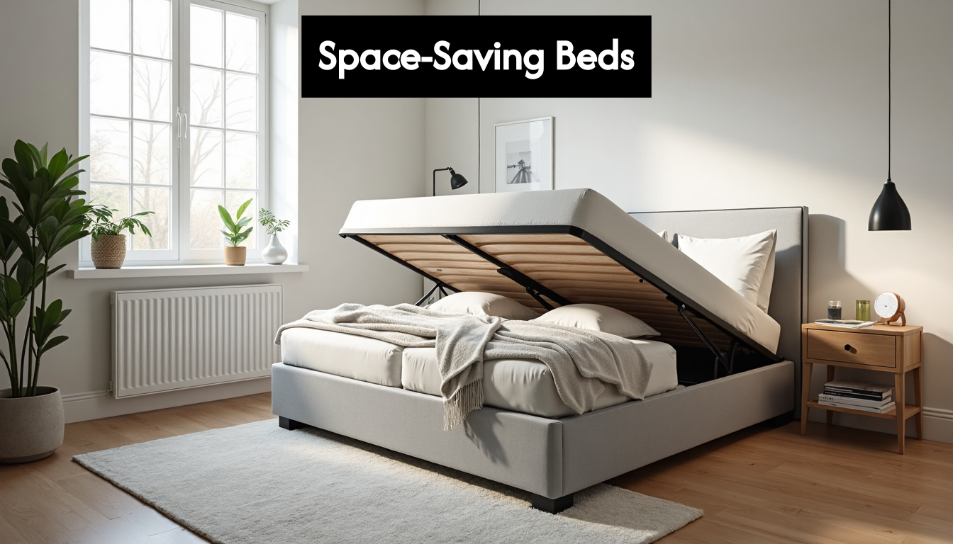 Modern small bedroom with storage bed