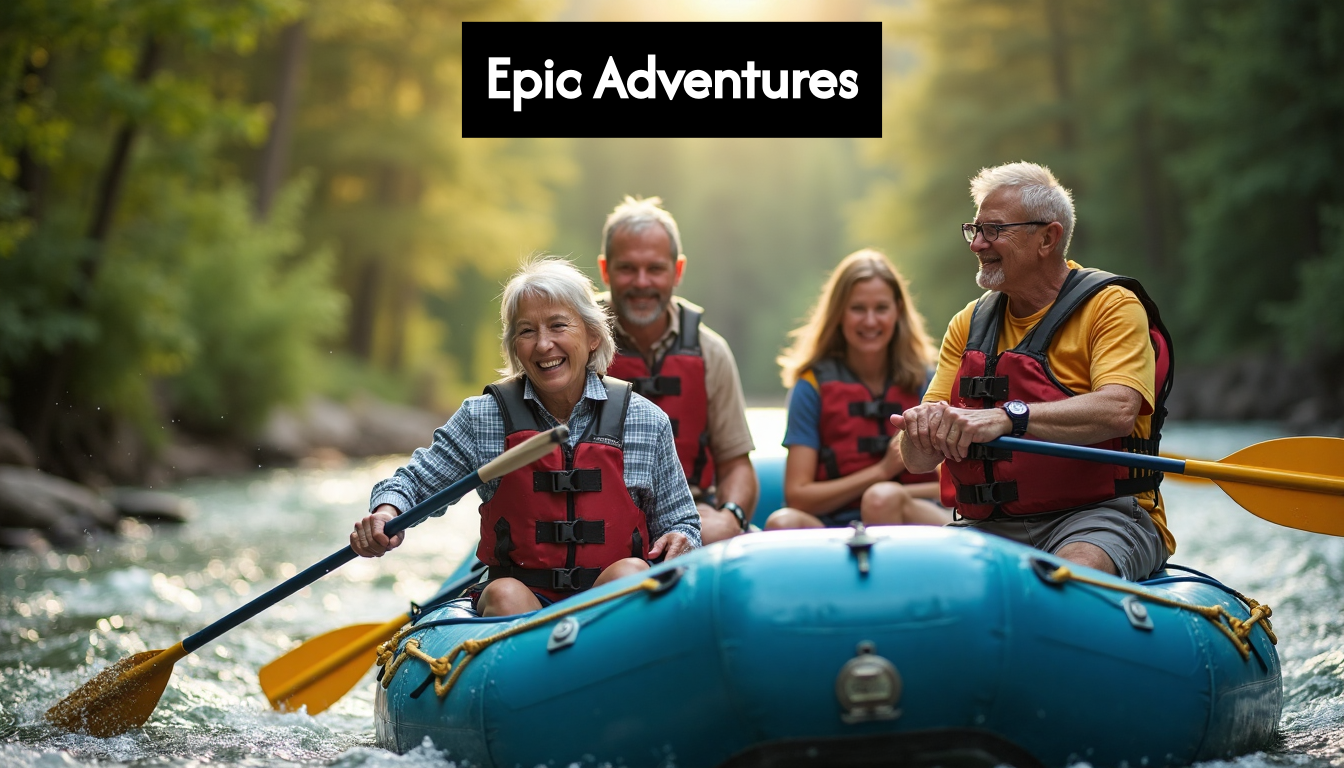 Multi-generational family enjoying outdoor adventure