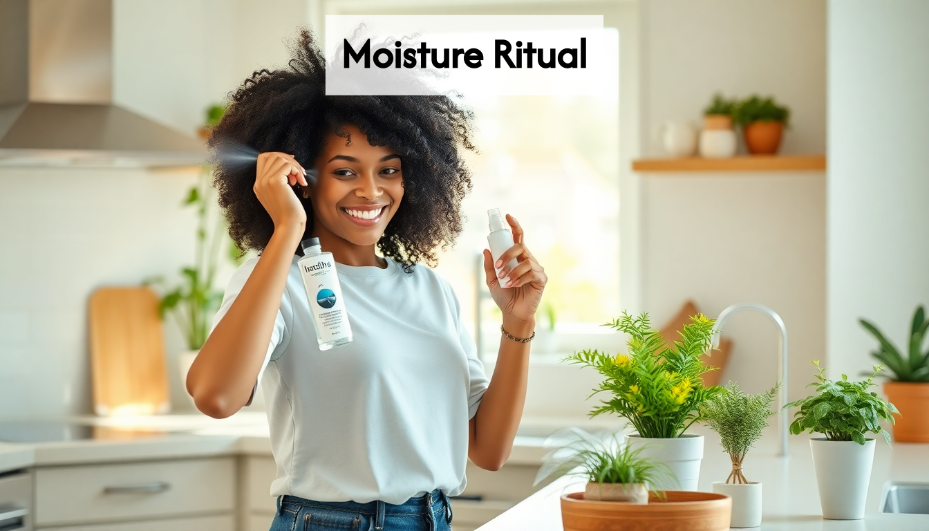 Morning hair routine