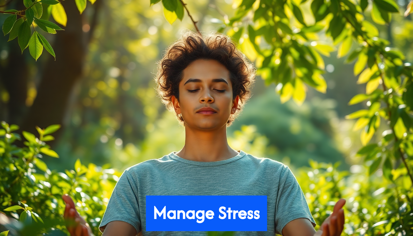 Person meditating for stress reduction