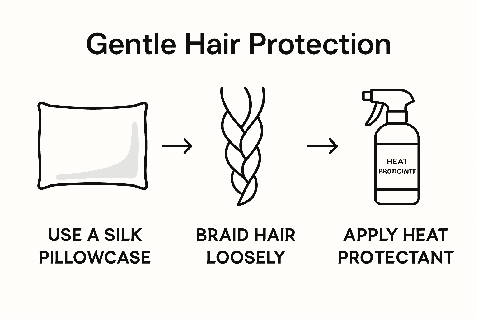 Infographic of hair protection steps