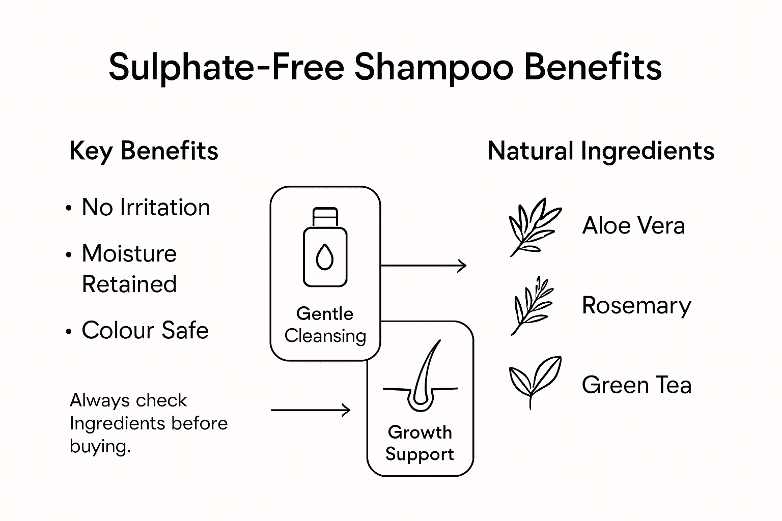 Infographic on sulphate-free shampoo benefits