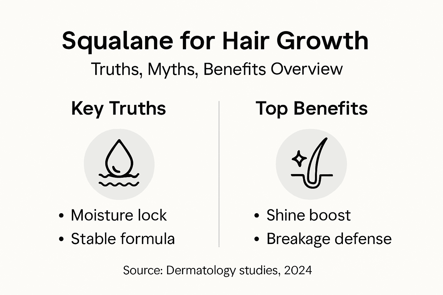 Infographic of squalane hair growth facts