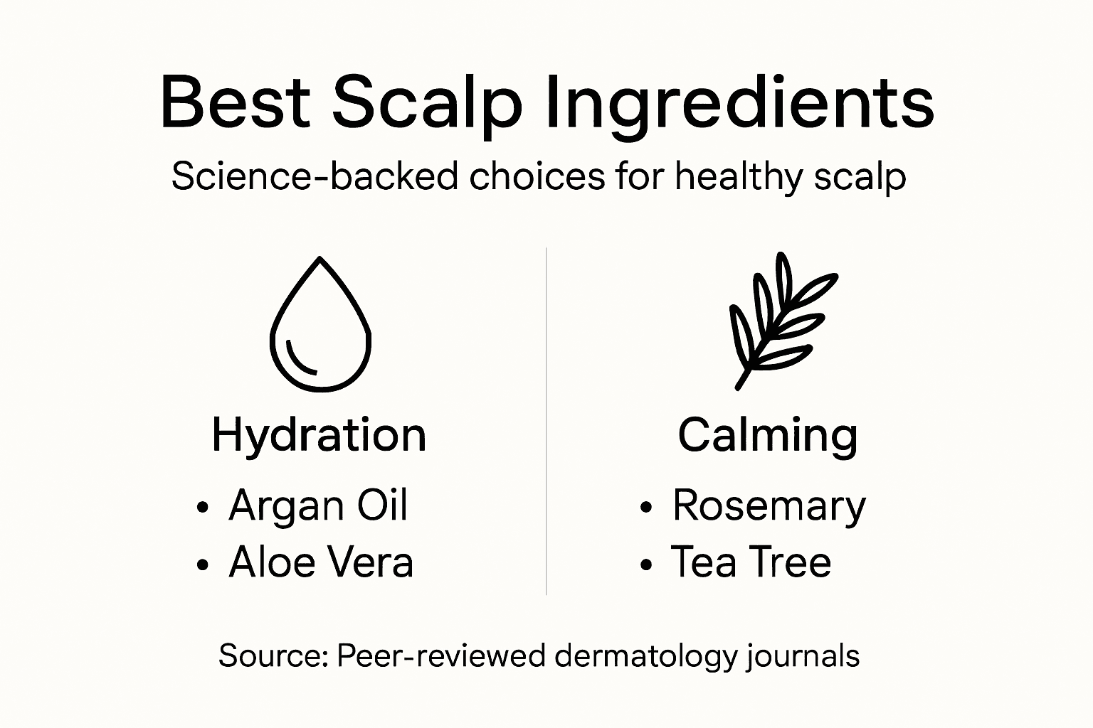 Infographic shows top scalp care ingredients