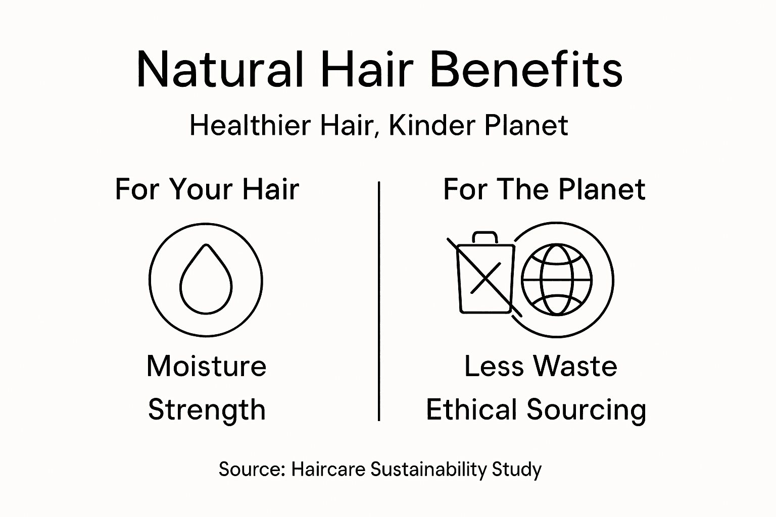 Infographic showing natural hair product benefits