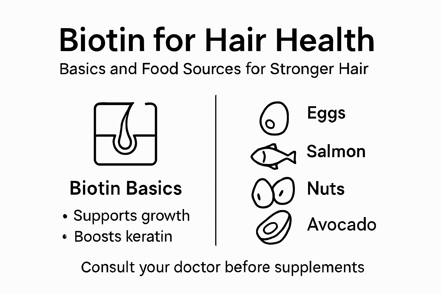 Infographic biotin basics and top food sources