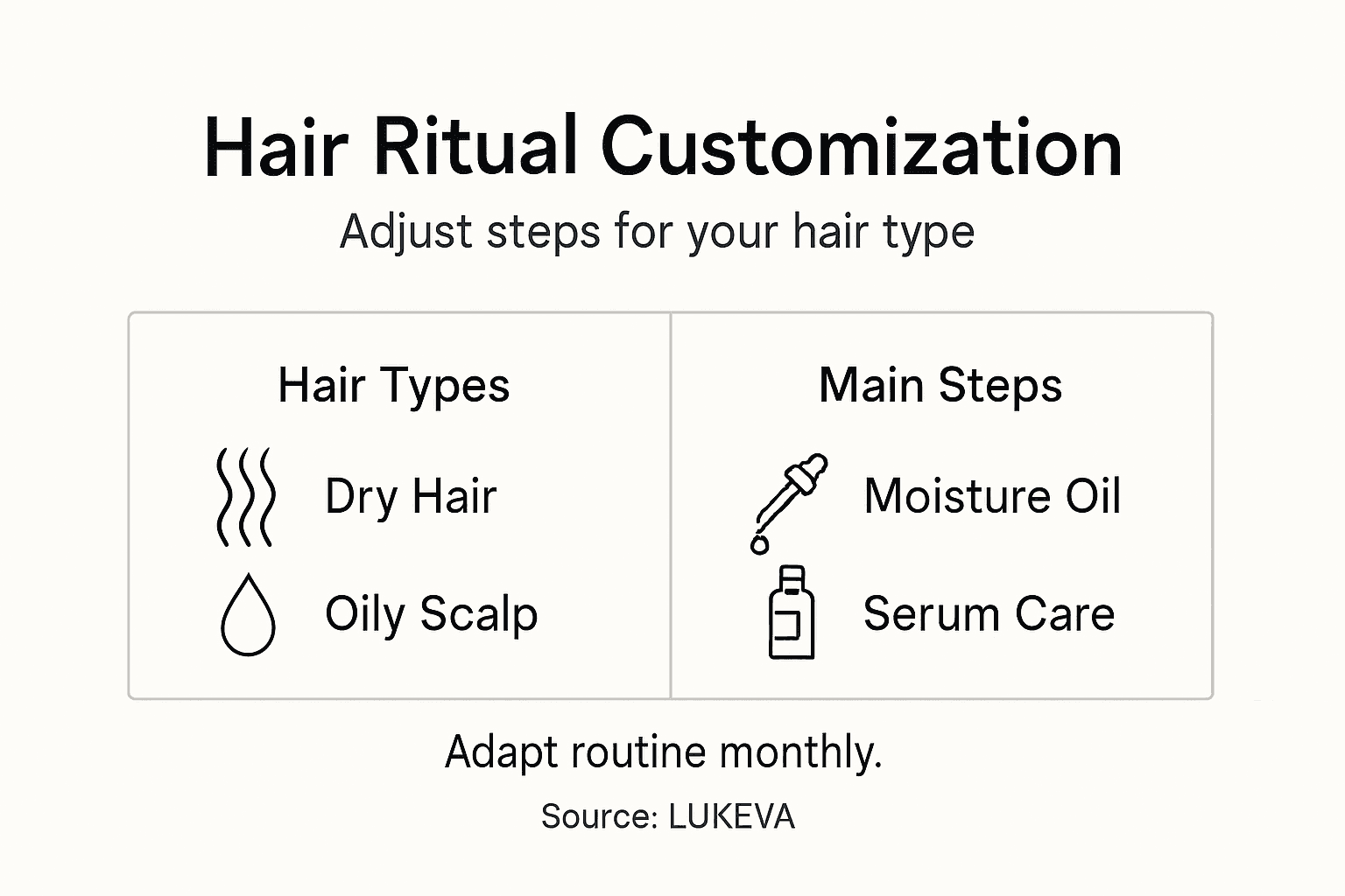 Infographic customizing hair ritual steps