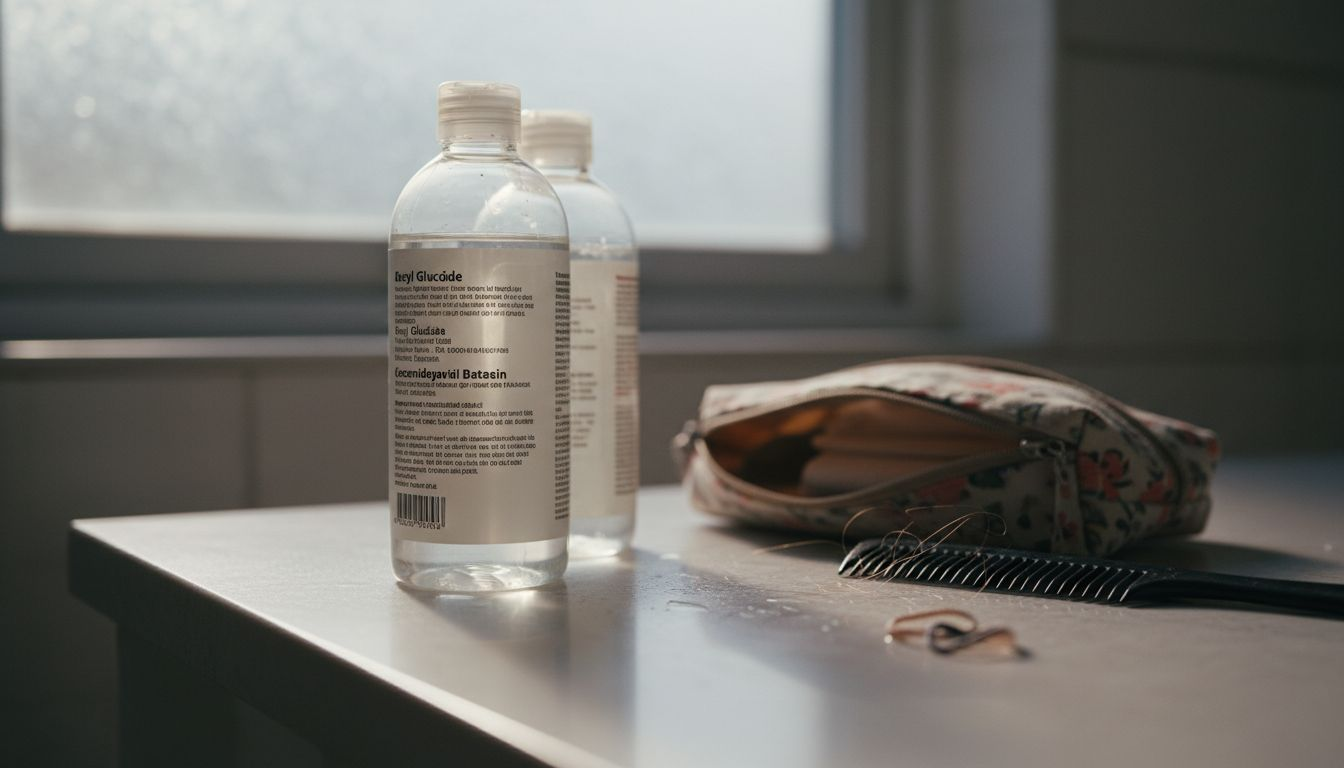 Close-up of gentle haircare product ingredients