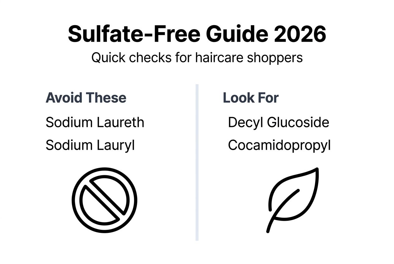 Infographic for recognizing sulfate-free haircare labels