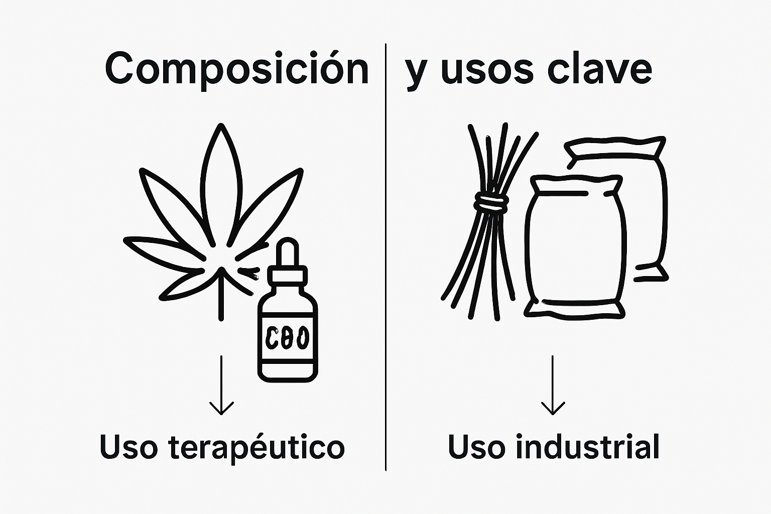 Infografía: diferencias y usos del CBD y el cáñamo