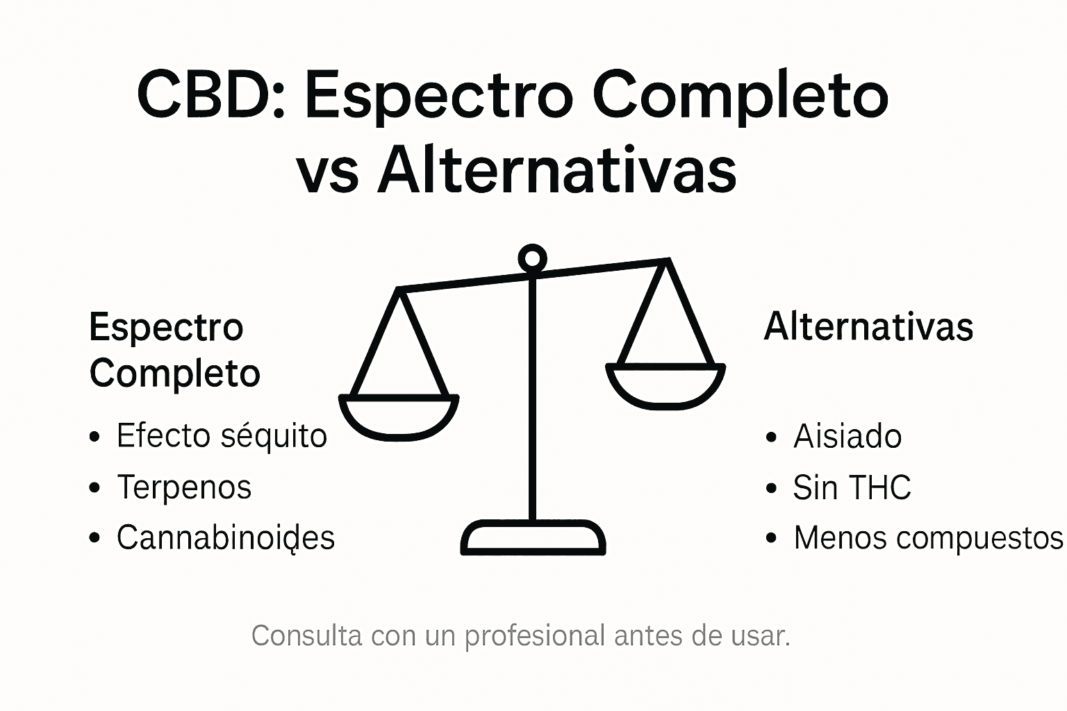 Infografía: diferencias entre los distintos tipos de cannabidiol