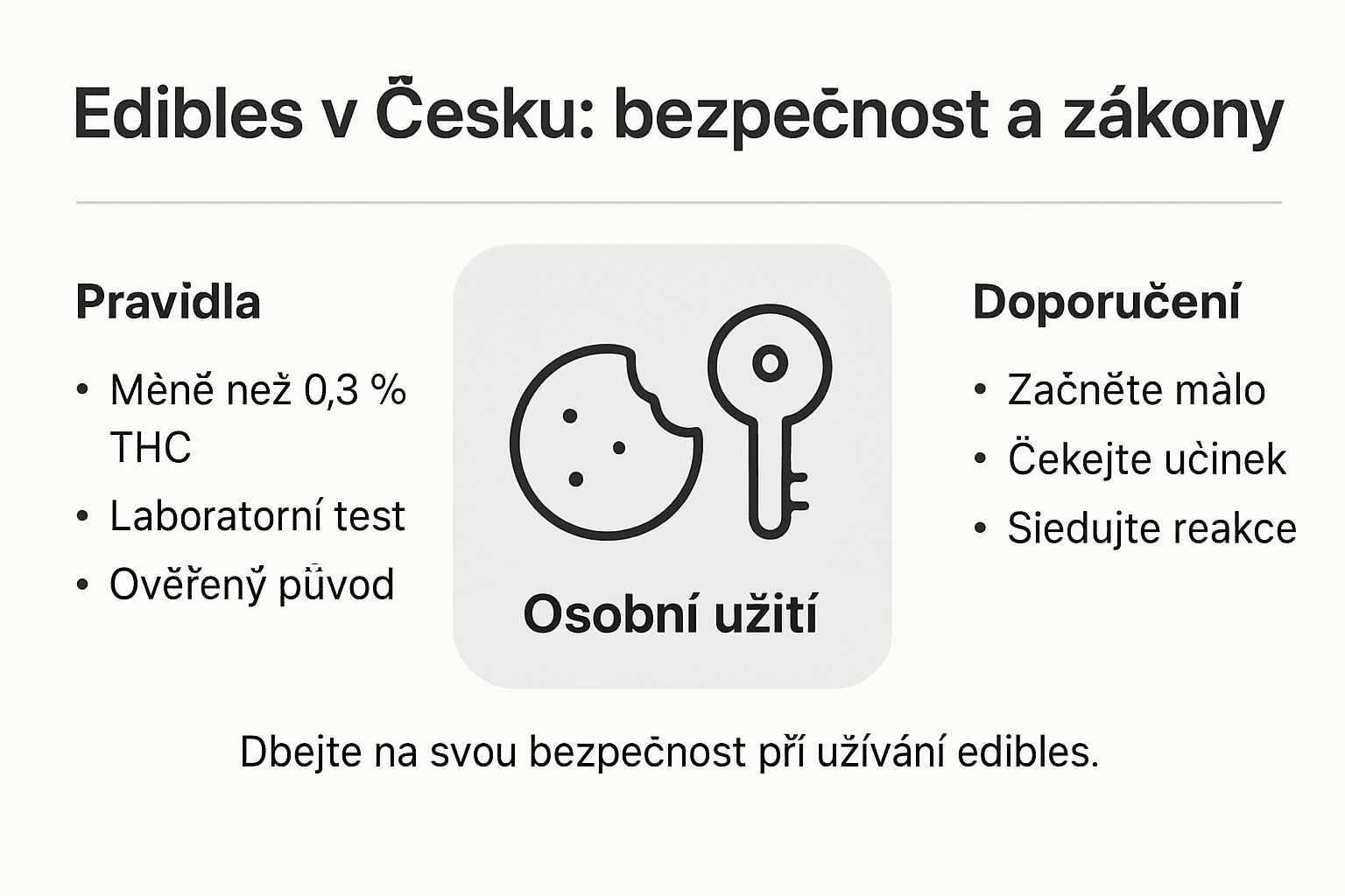 Infografika: Jaké jsou povolené limity a jak bezpečně užívat jedlé produkty s obsahem konopí