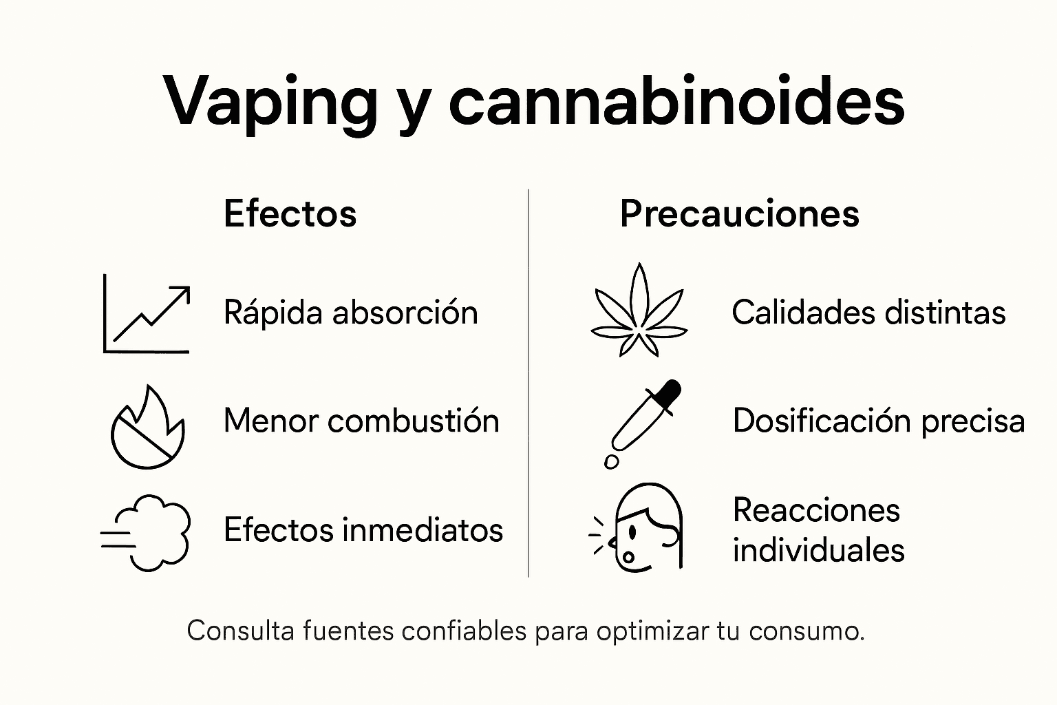 Infografía sobre cómo afecta el vapeo a los cannabinoides