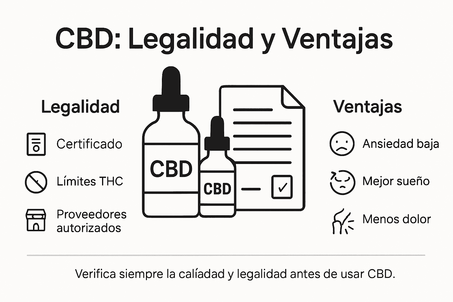 Infografía sobre la legalidad y los beneficios del CBD en Alemania