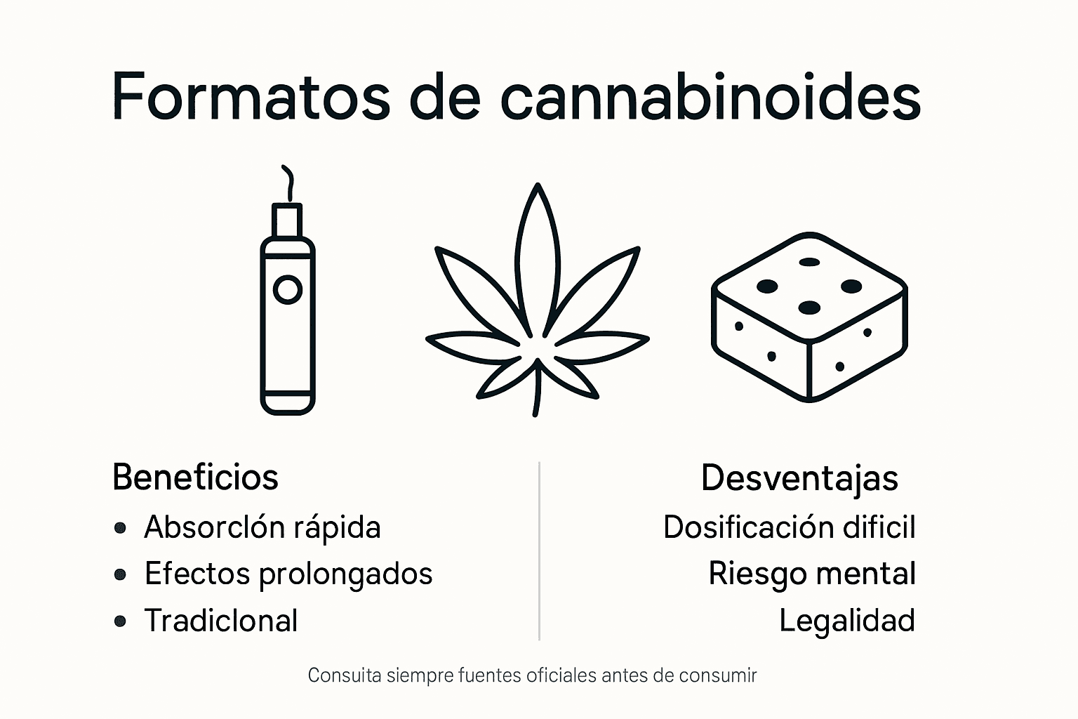 Infografía: ¿Qué beneficios ofrecen los diferentes formatos de cannabinoides?