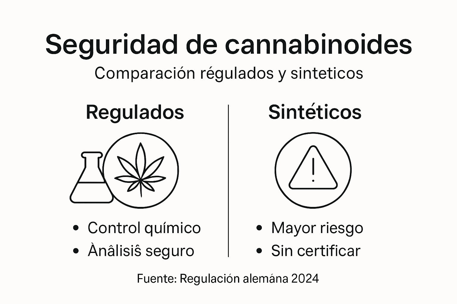 Infografía: principales riesgos para la seguridad asociados al consumo de cannabinoides en Alemania