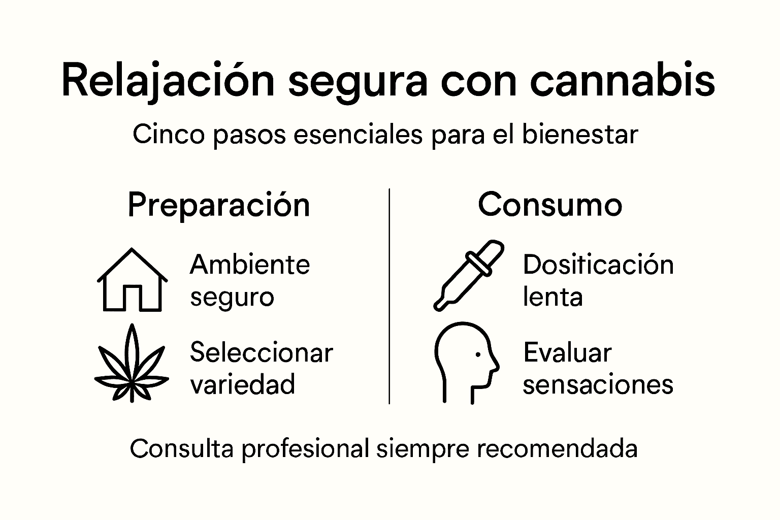 Infografía: guía esencial para relajarte con cannabis paso a paso