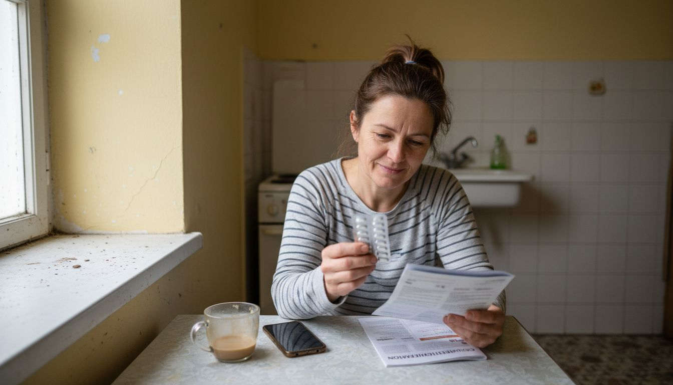 Eine Frau informiert sich über mögliche gesundheitliche Risiken im Zusammenhang mit Cannabinoiden.