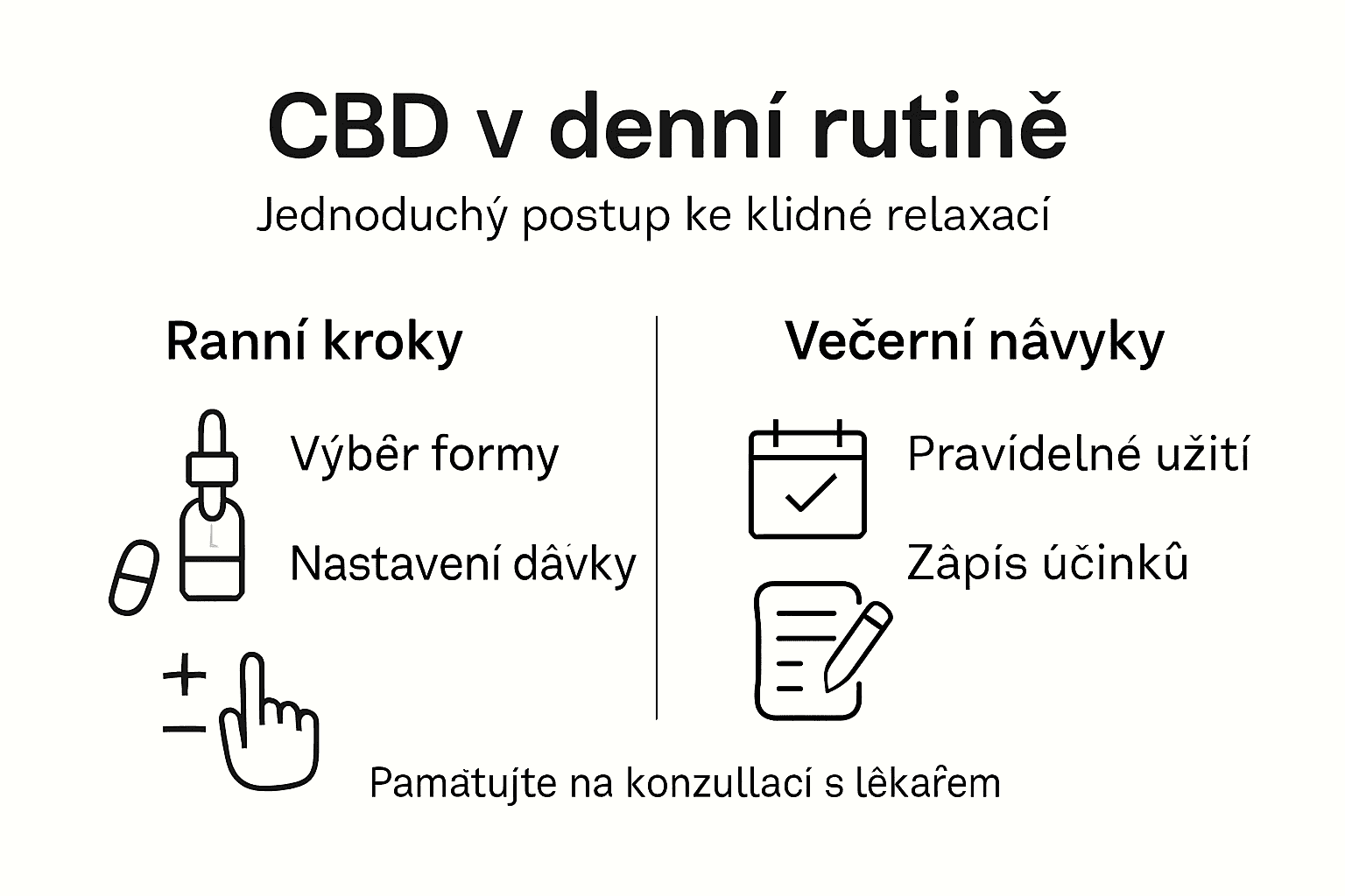 Infografika: Jak si krok za krokem vytvořit vlastní CBD rutinu