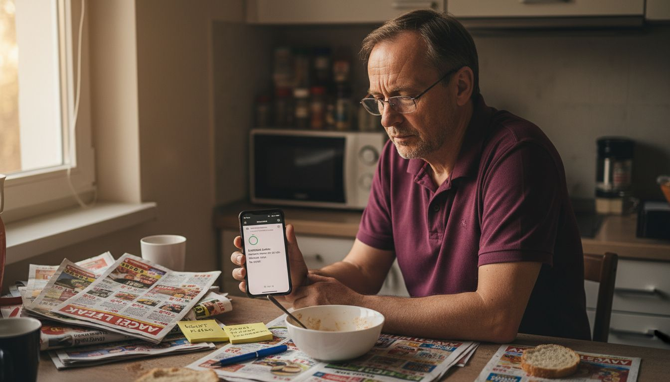 Muž sleduje, kde se právě nachází jeho objednávka s CBD produkty.