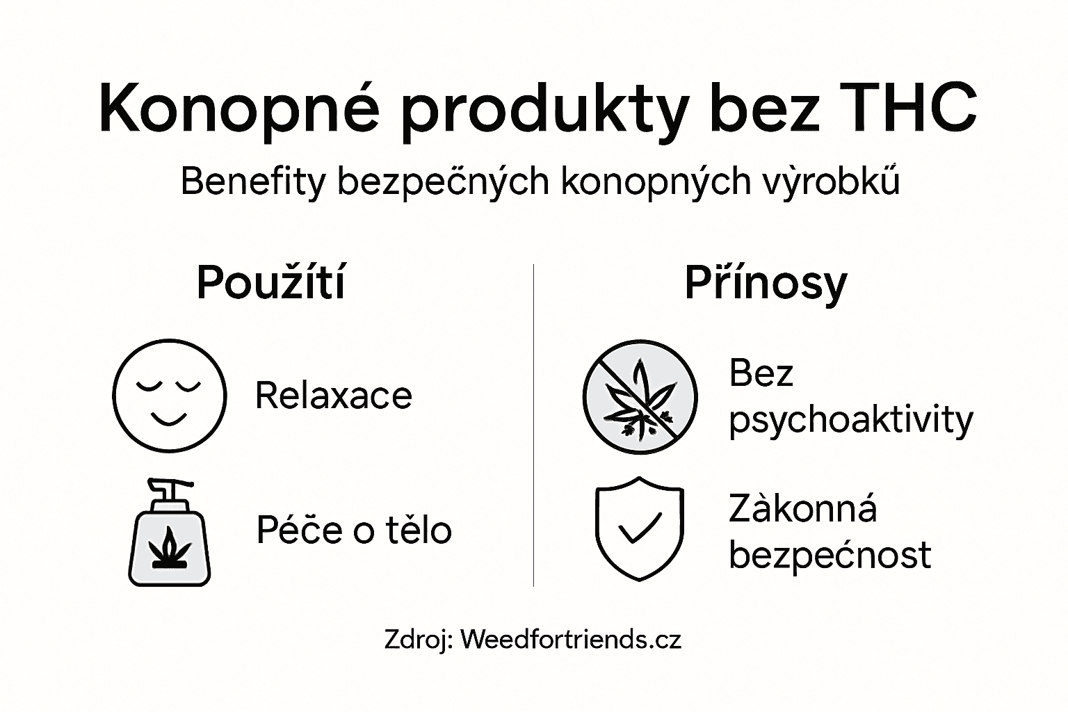 Přehled výhod konopných produktů v grafické podobě