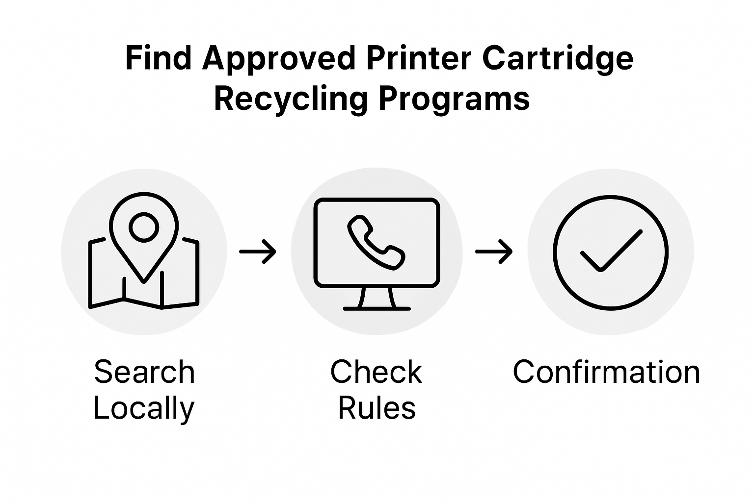 Infographic showing recycling program steps
