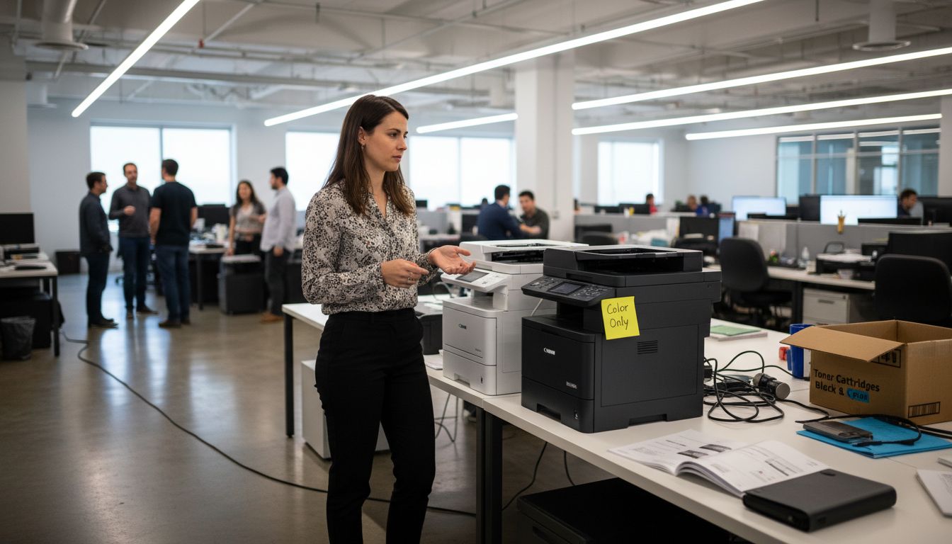 Comparing monochrome and color laser printers