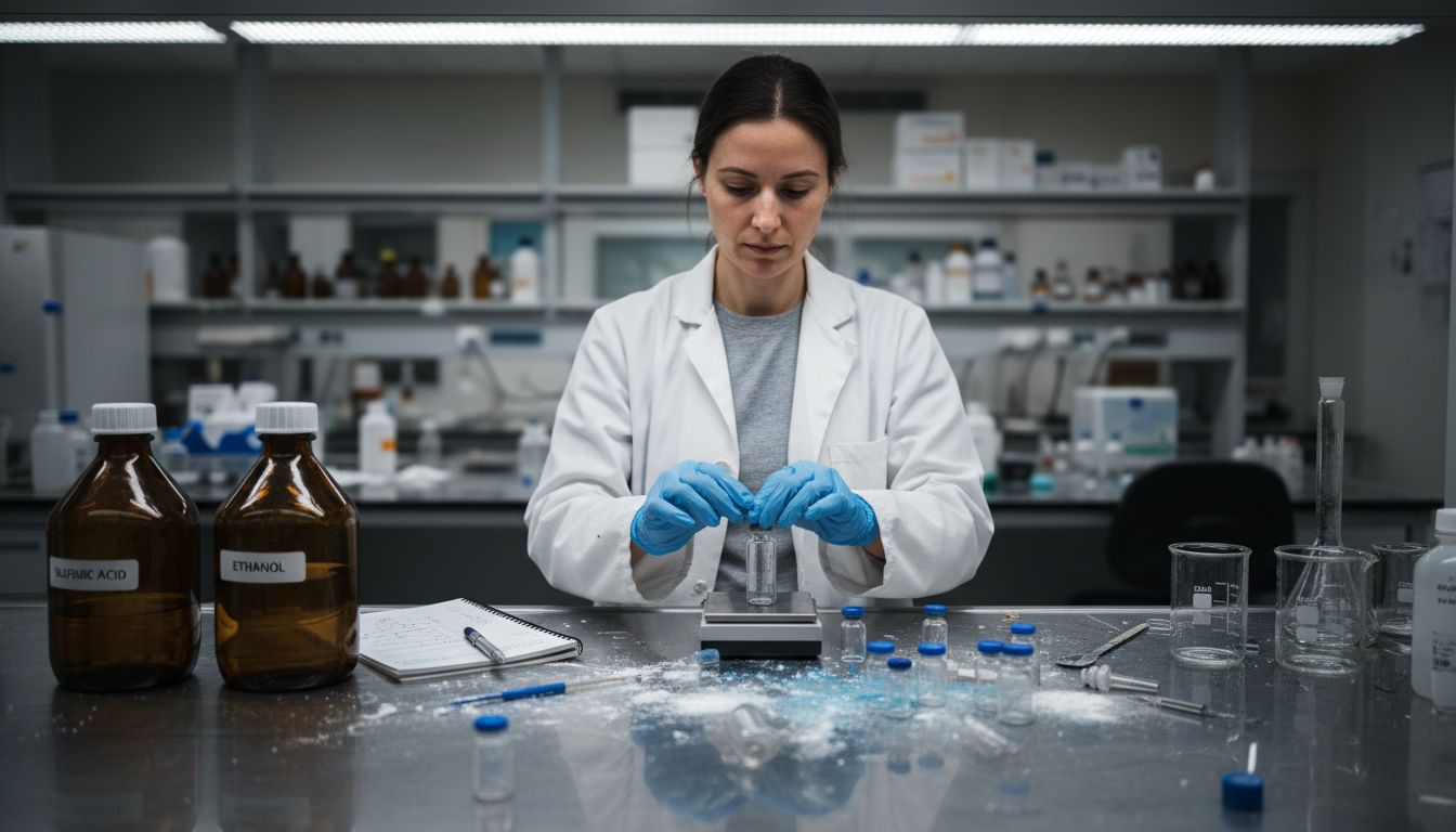 Scientist working in chemistry laboratory