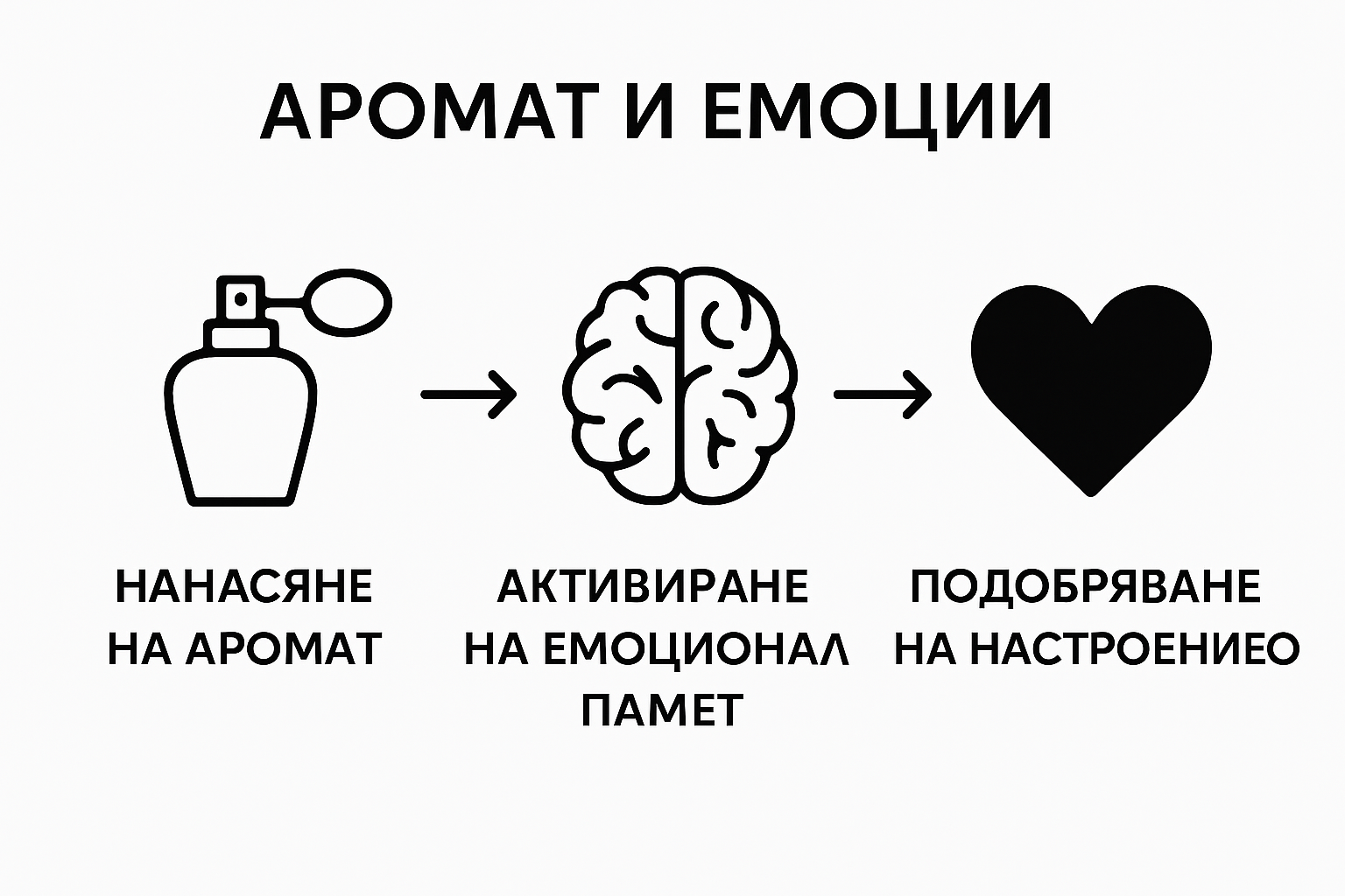 Infographic showing perfume triggering emotions