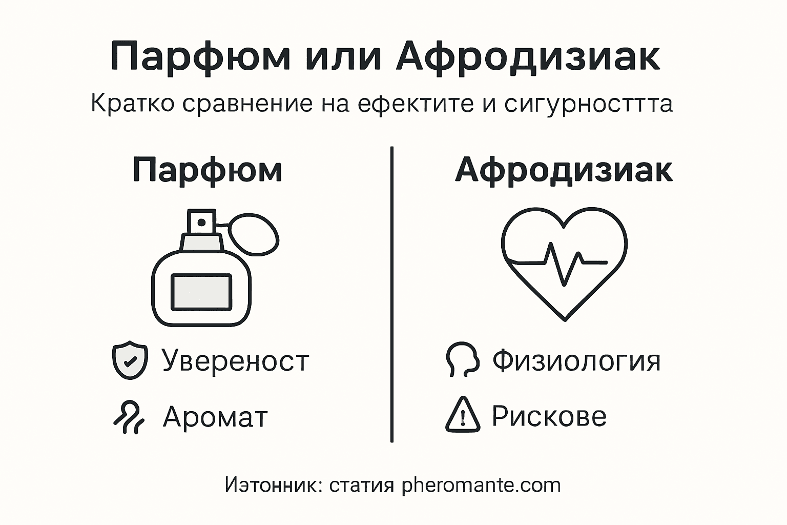 Инфографика: Какви са разликите между парфюма и афродизиака?