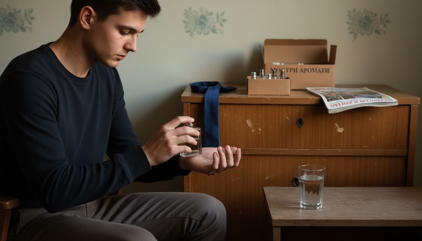 Изпробване на парфюм върху вътрешната страна на китката