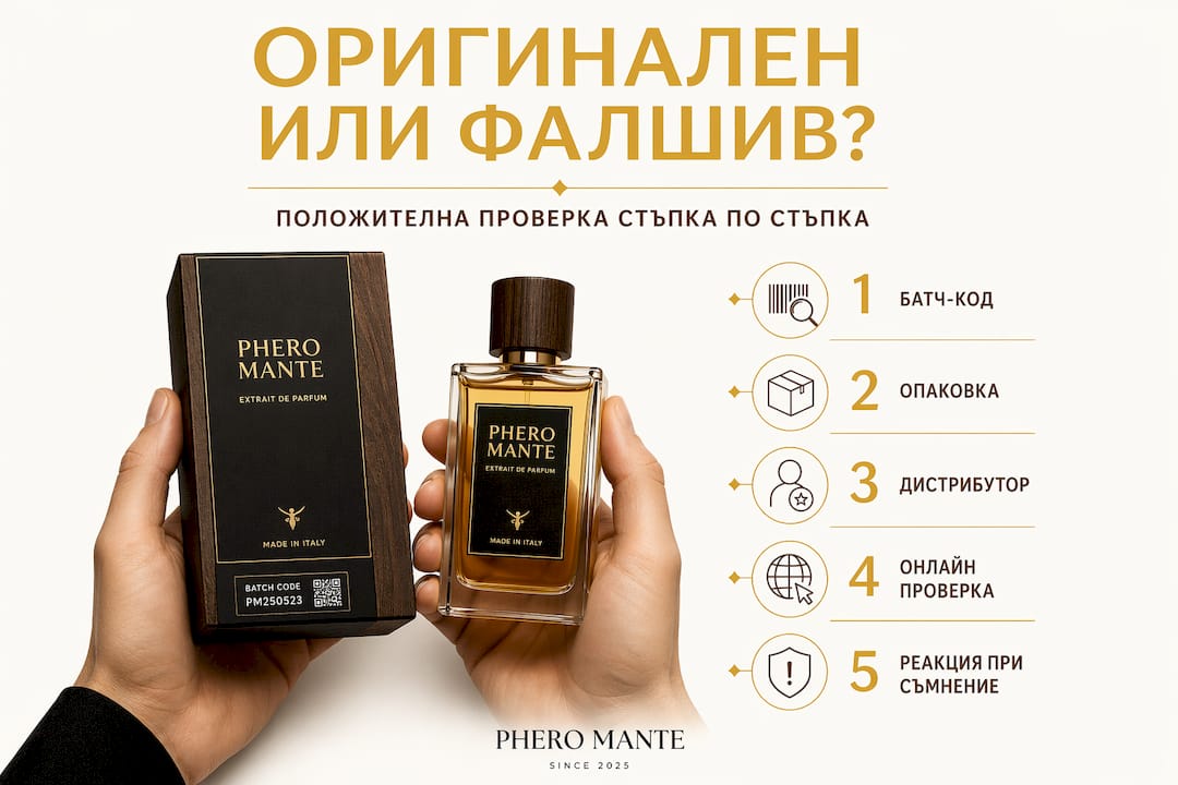 Инфографика с основните стъпки за разпознаване на автентични парфюми
