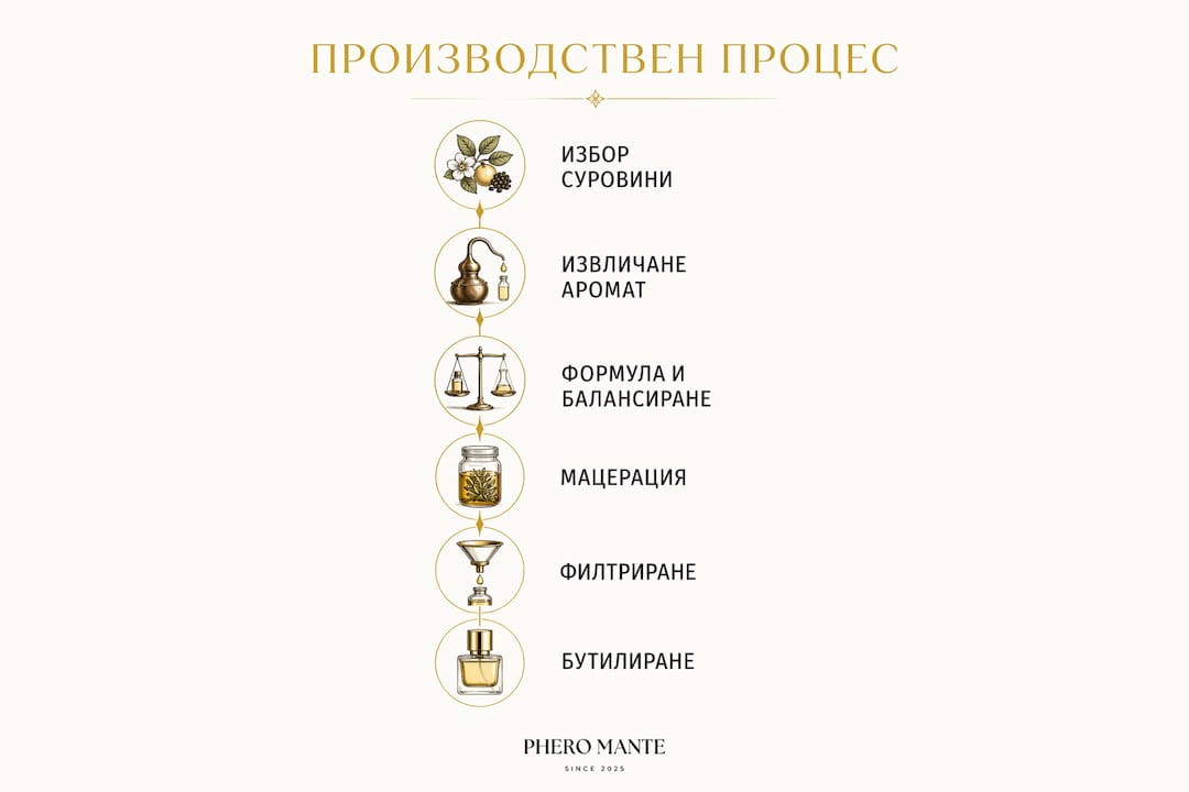 Инфографика: Как се създава бутиков парфюм – стъпка по стъпка