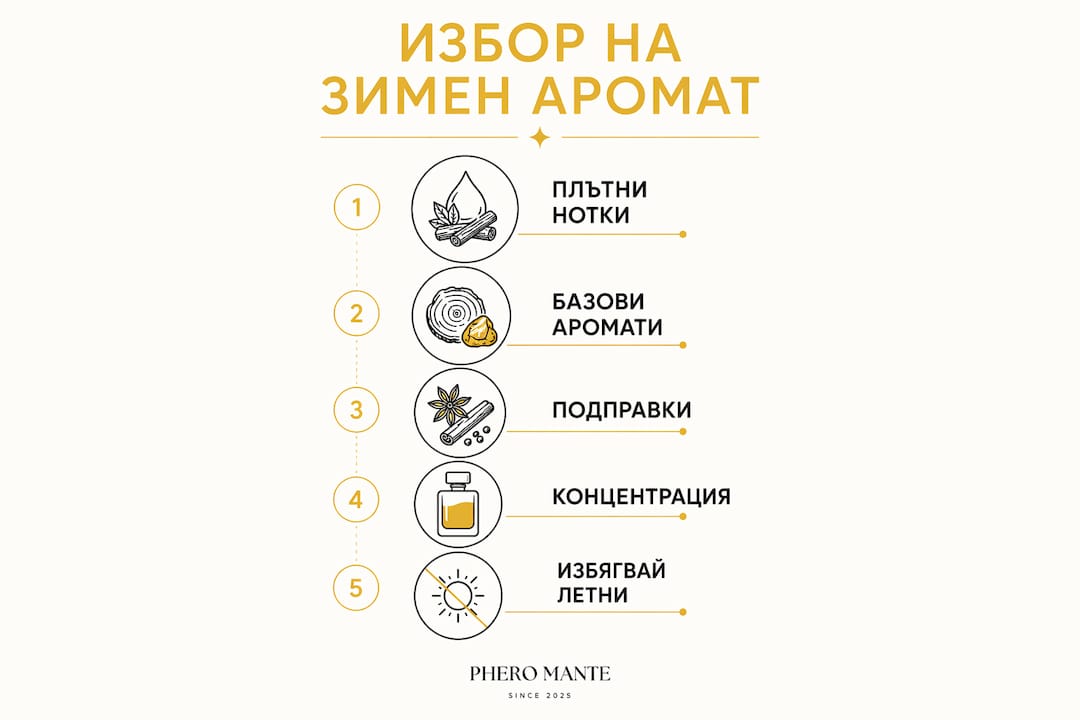 Инфографика: Как да изберем подходящ зимен парфюм – най-важните стъпки