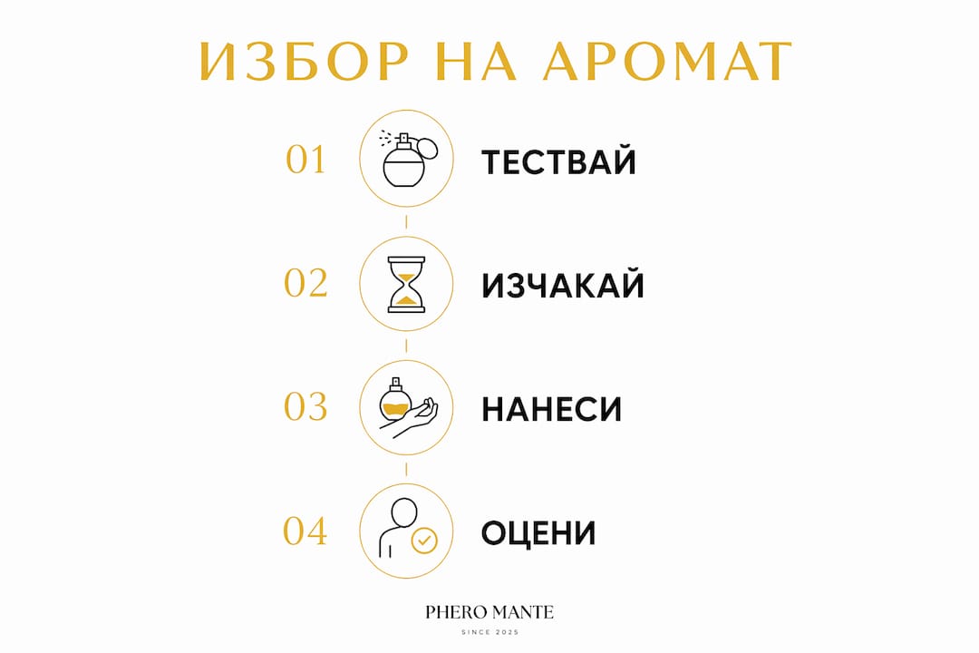 Инфографика: Четири лесни стъпки към избора на аромат, с който ще бъдете неустоими