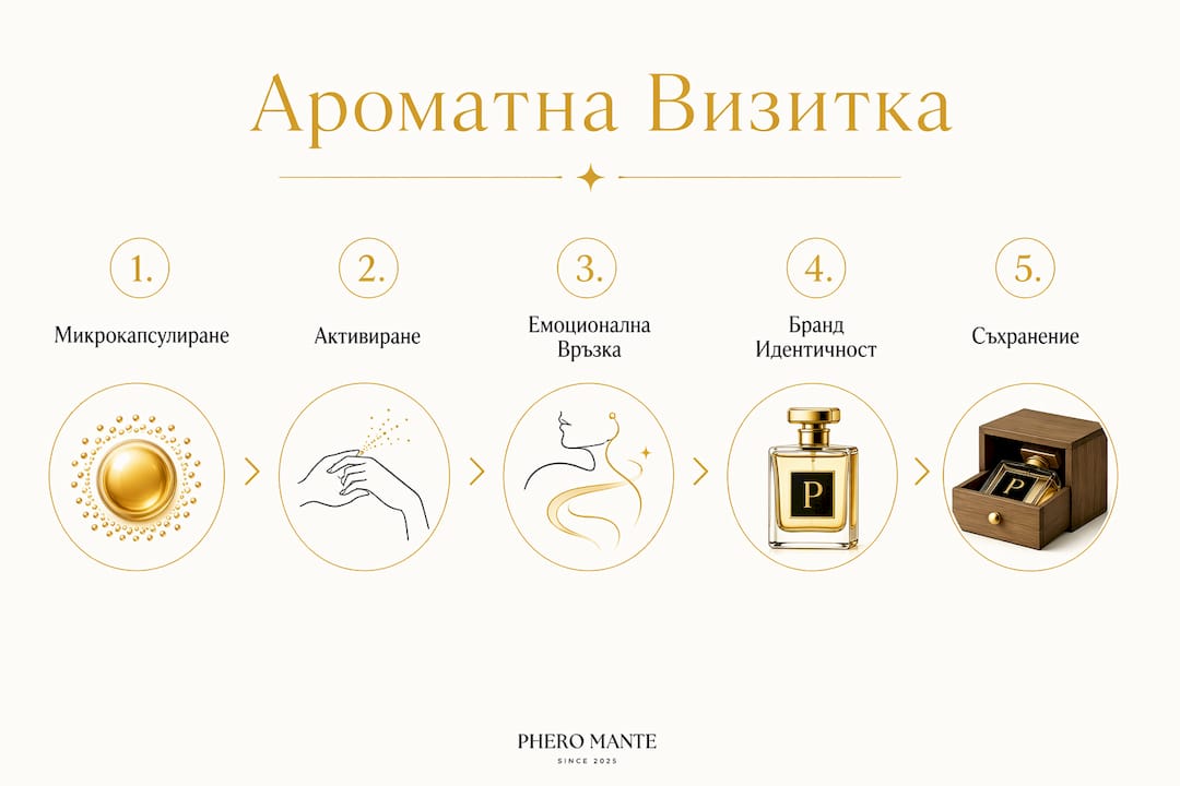 Инфографика: Ключови стъпки за успешен маркетинг с ароматни визитки