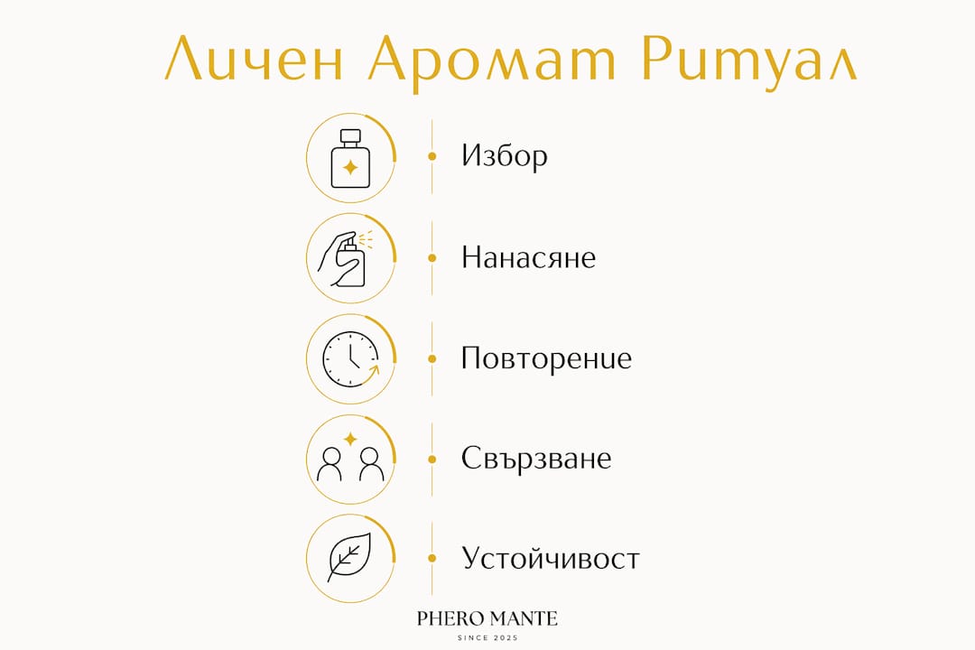 Инфографика: Как да създадеш своя личен ароматен ритуал – стъпка по стъпка