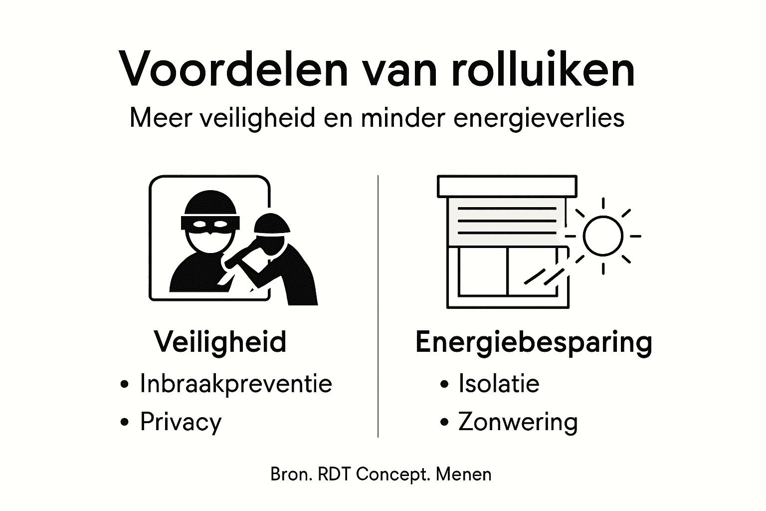 In één oogopslag: de infographic laat zien hoe rolluiken zorgen voor extra veiligheid én besparen op energiekosten.