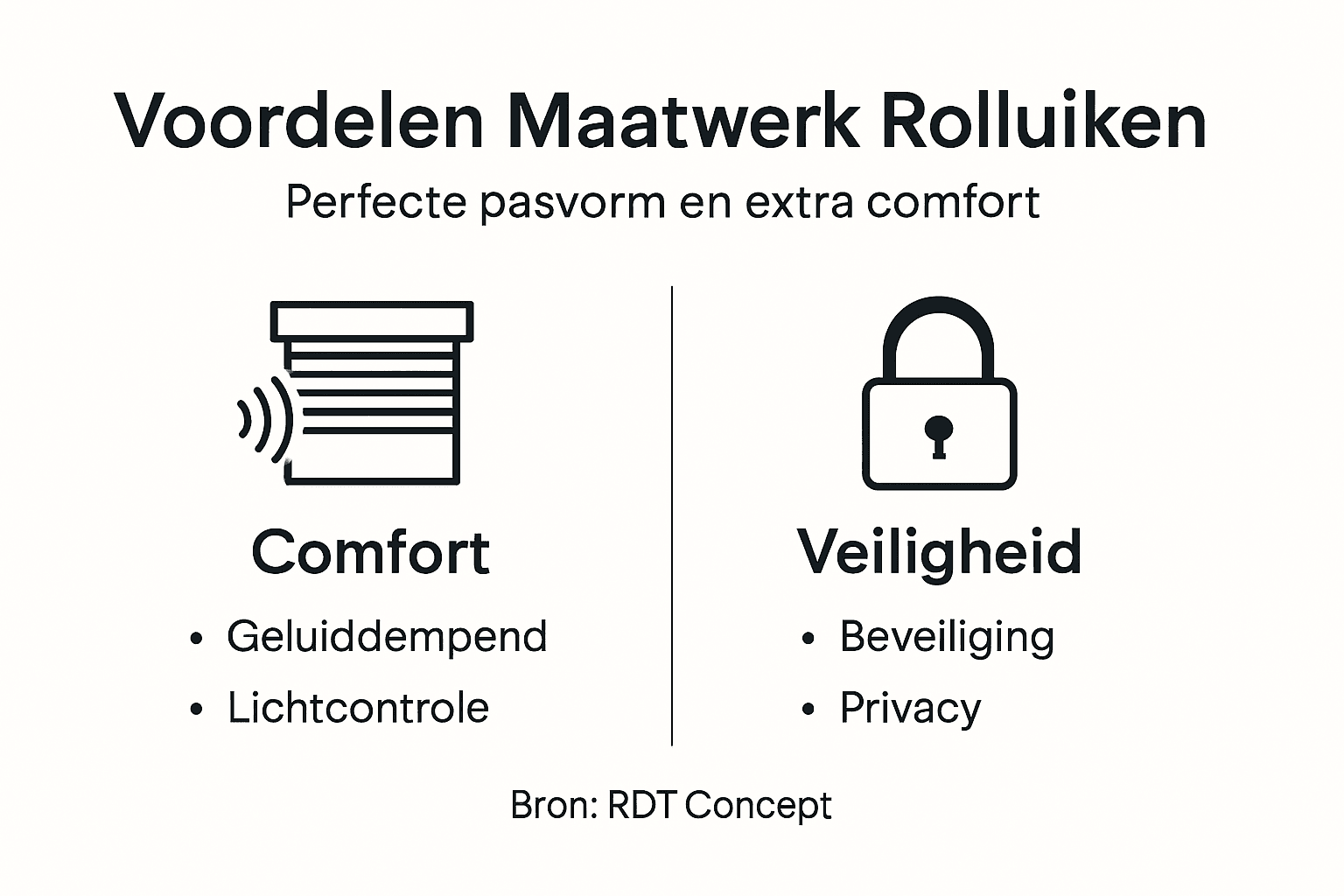 Infographic: De voordelen van maatwerk rolluiken – optimaal comfort en extra veiligheid