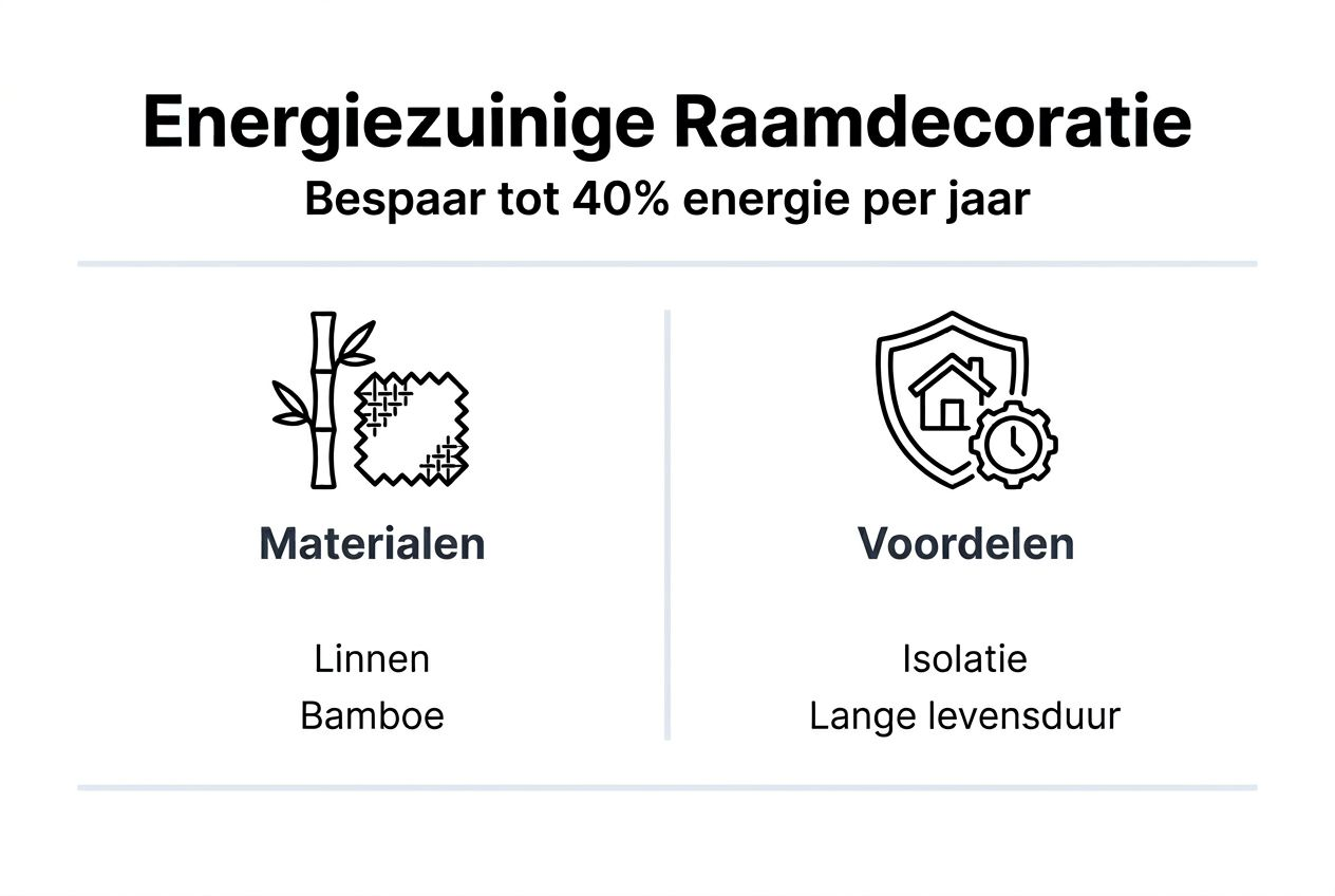 Infographic: de pluspunten van energiebesparende raamdecoratie