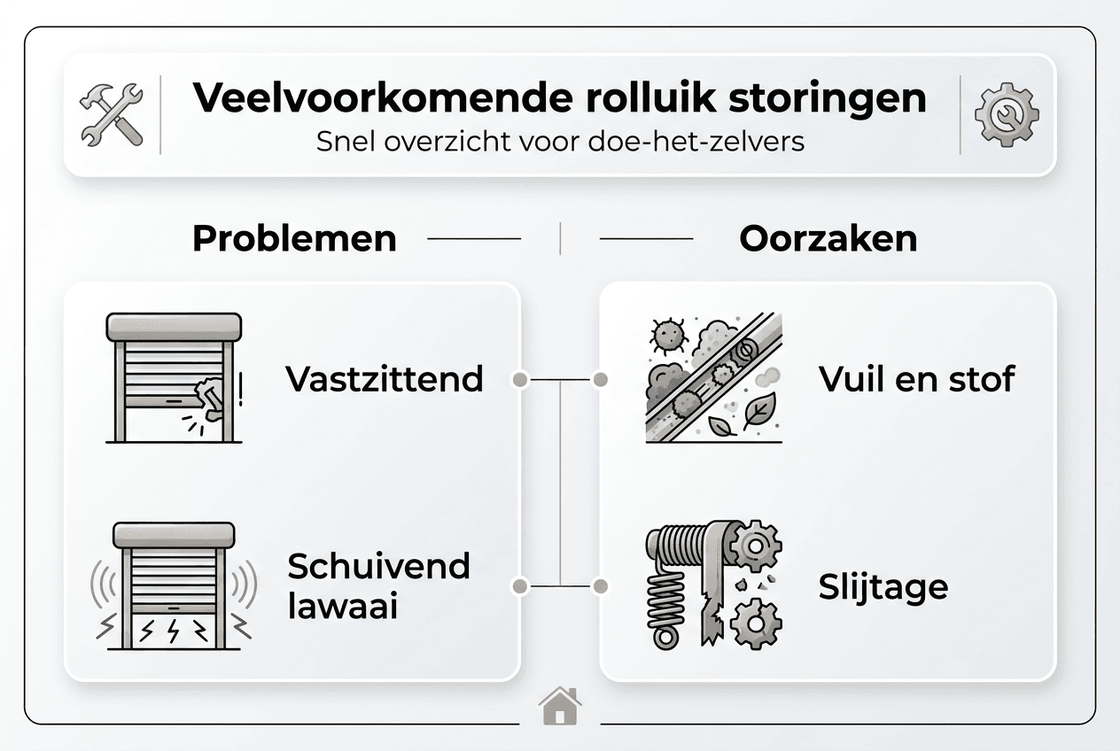 Overzicht: veelvoorkomende rolluikproblemen en hun oorzaken