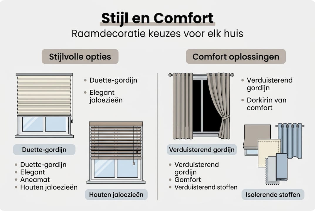 Overzicht: Raamdecoratie die stijl en comfort combineert