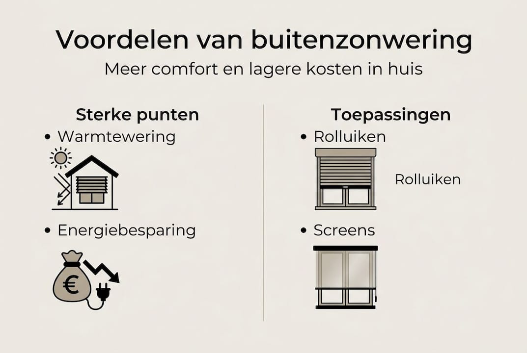 Overzicht: voordelen en verschillende soorten zonwering voor buiten