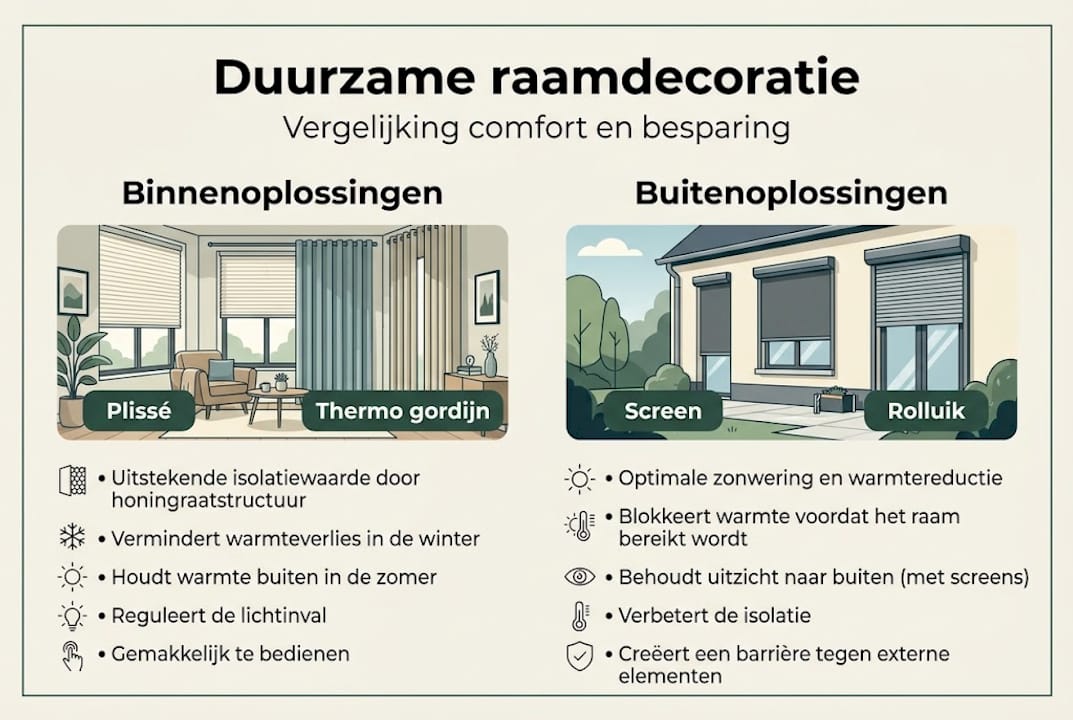 Infographic: een handig overzicht van milieuvriendelijke raamdecoratie